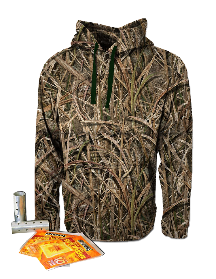 16oz Camo Mossy Oak Hoodie with Hand Warmers