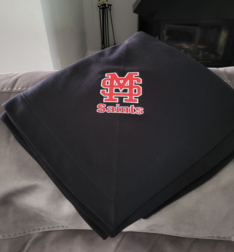 Saints Black Stadium Blanket