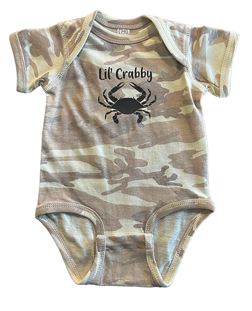 Camo Lil' Crabby Onesie