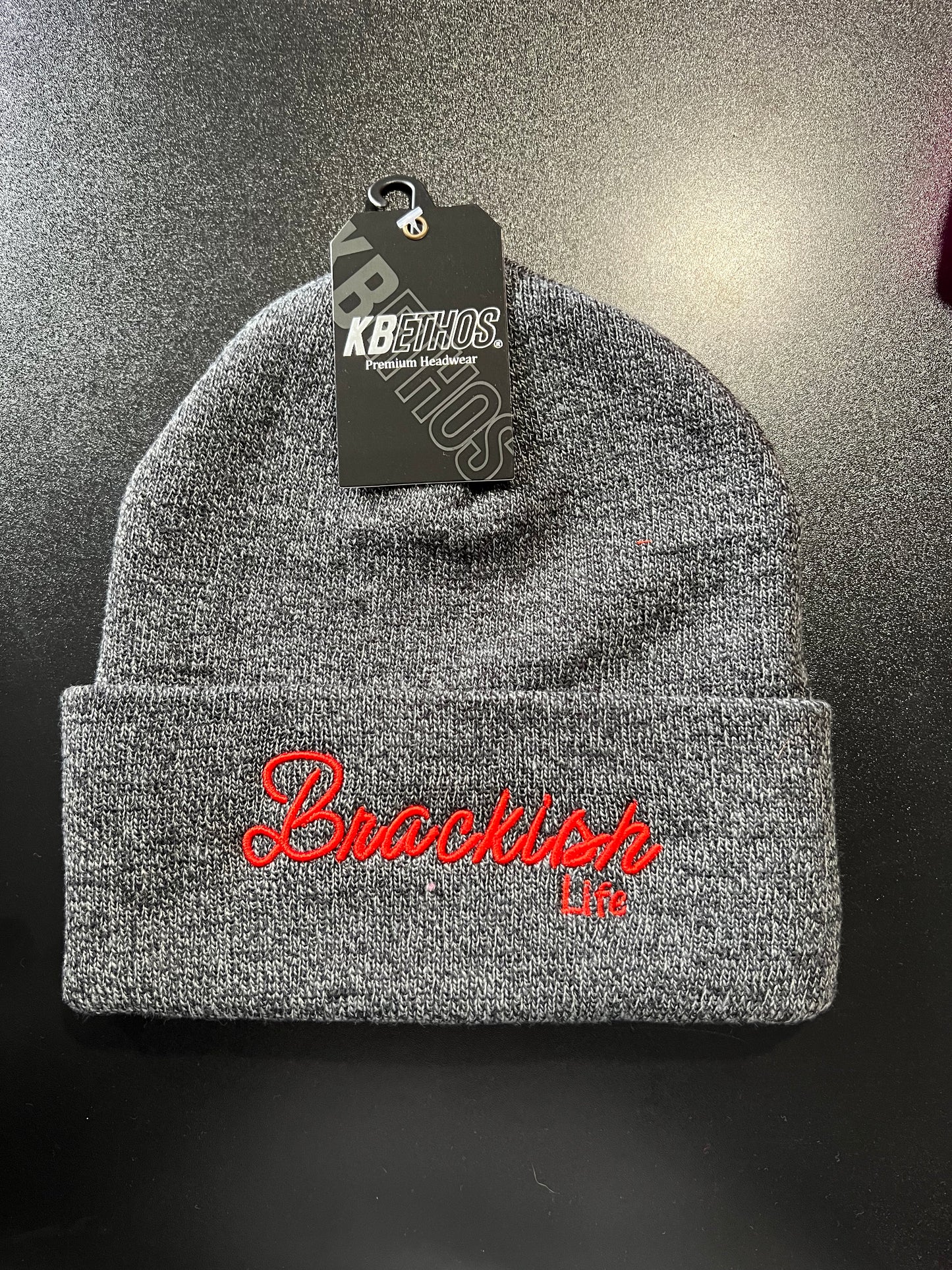 Black Mix Embroidered Beanie