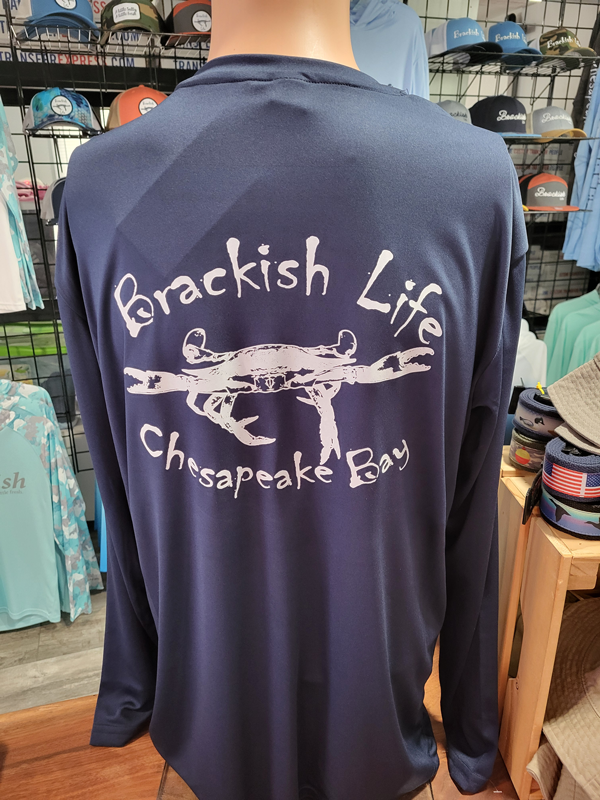 Navy Performance White Definition Long Sleeve Crew