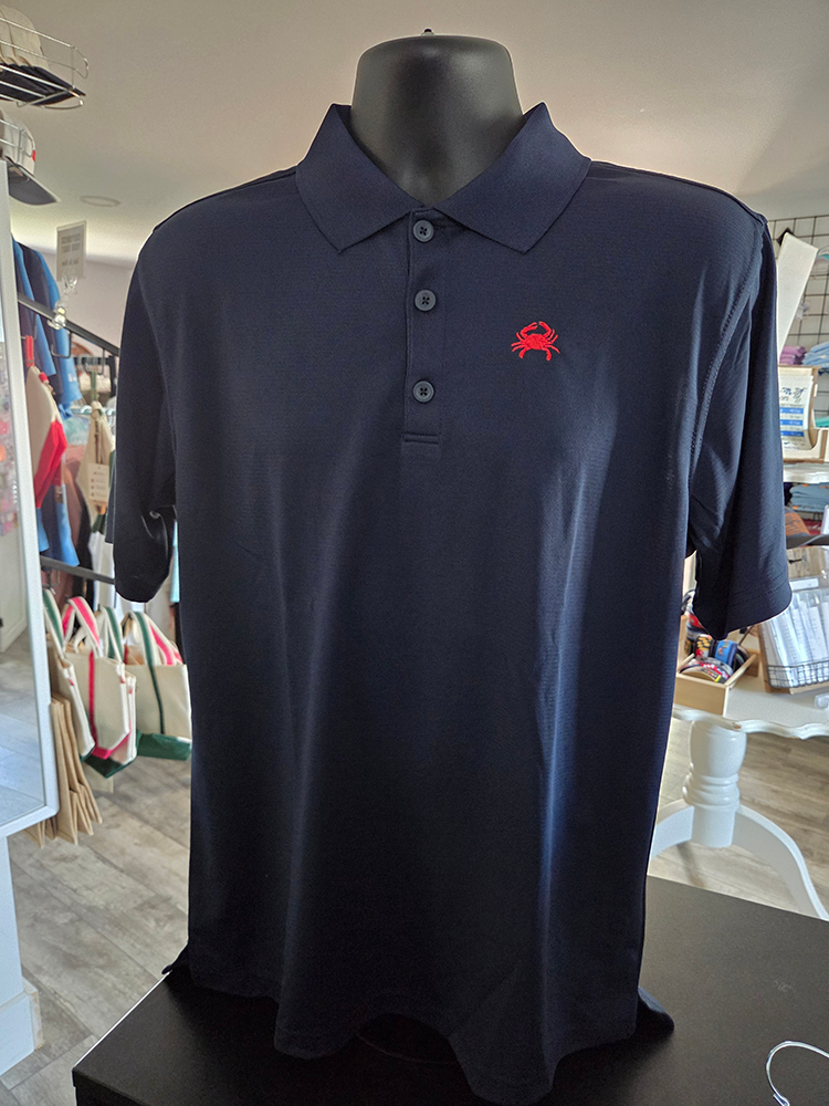 Navy Embroidered Polo