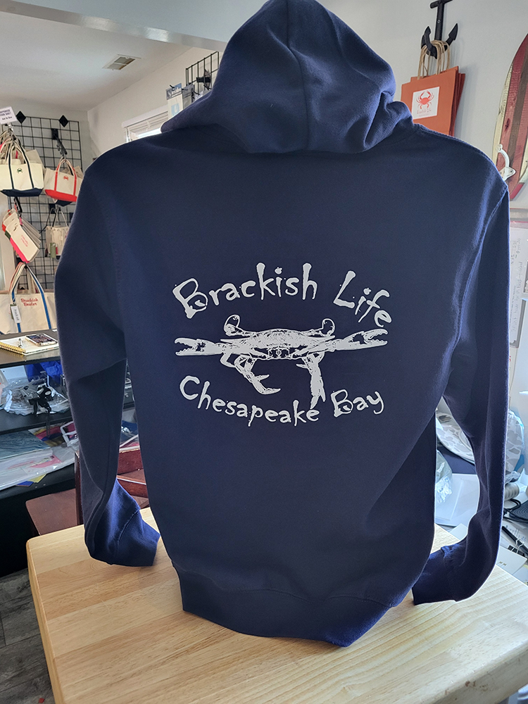 Brackish Life Navy Hoodie