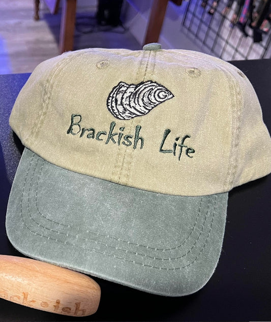 Oyster Embroidered "Dad Hat"