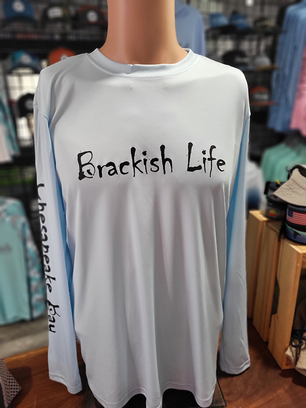 Ice Blue Ports of the Peake Performance Long Sleeve Crew