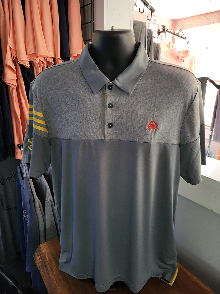 Men's Heathered 3 Stripes Colorblocked Adidas Polo