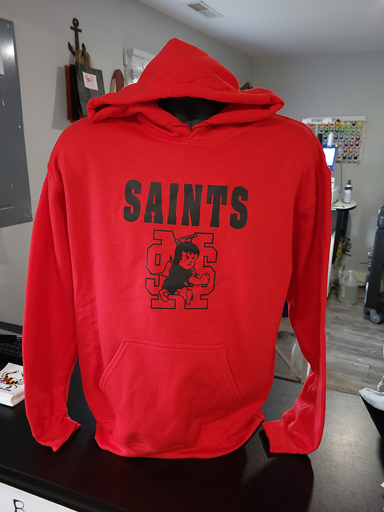 Saints Red Hooded Sweatshirt