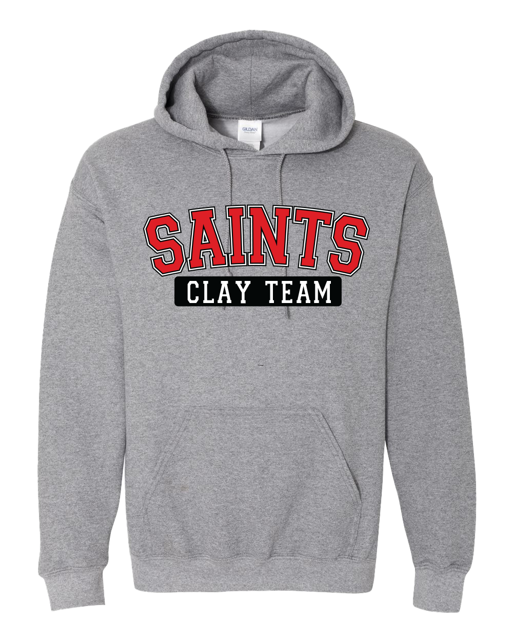 Saints Clay Team Sport Grey Hooded Sweatshirt