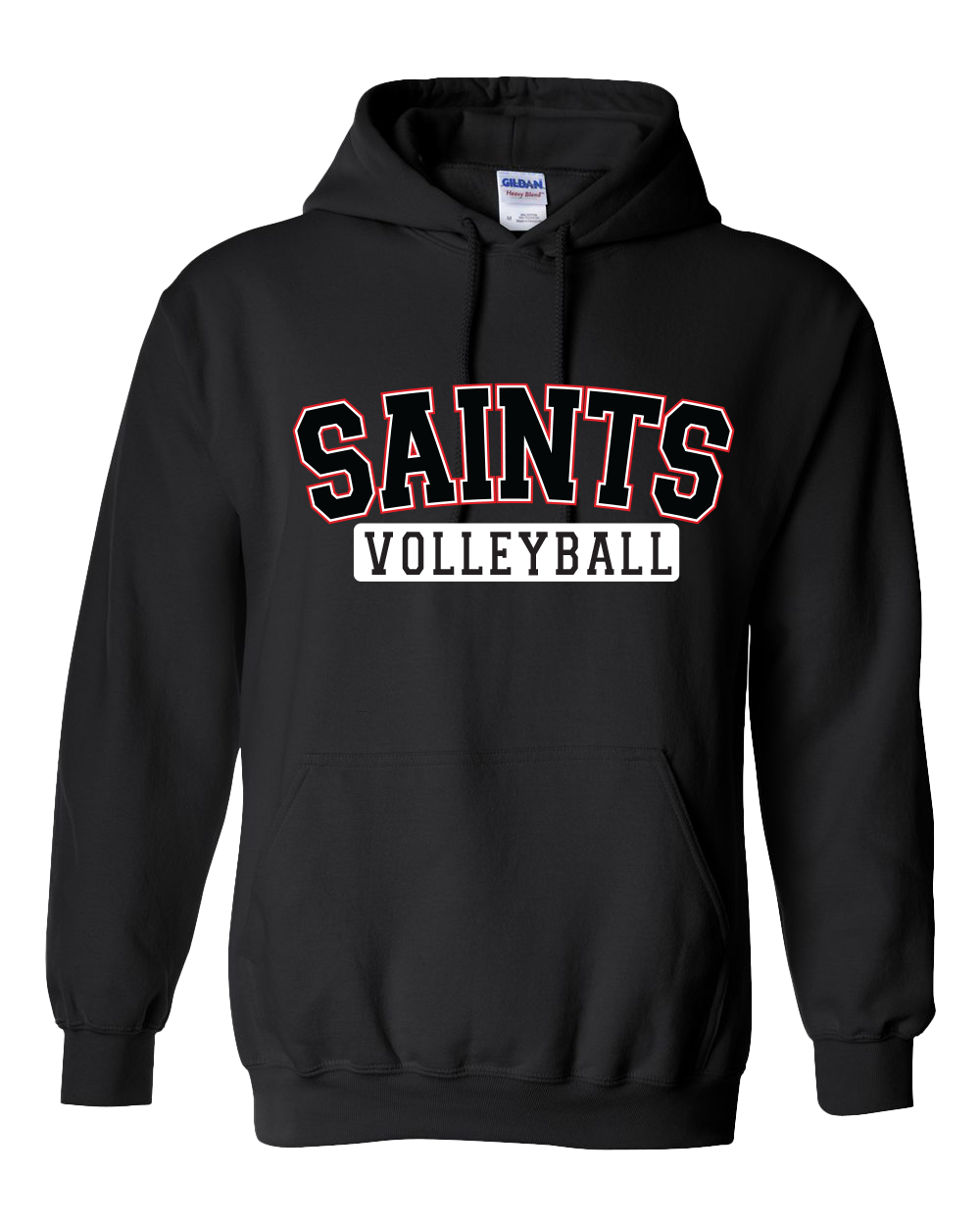 Saints Volleyball Black Hooded Sweatshirt