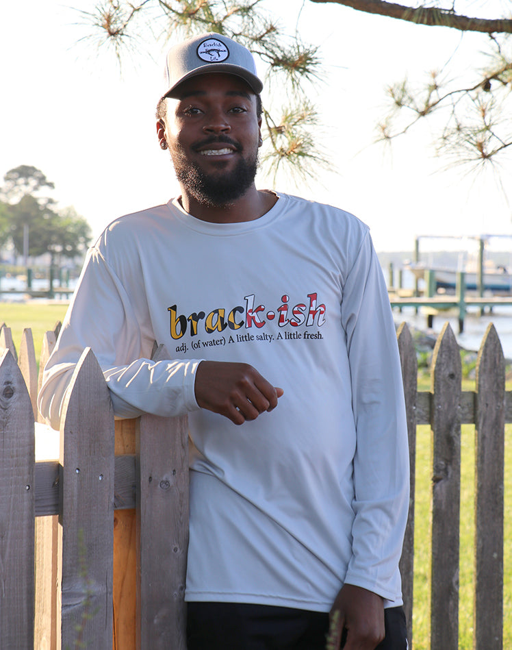 Maryland Performance White Long Sleeve Crew