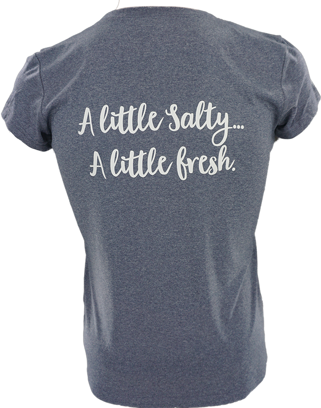 Ladies Performance White Logo Short Sleeve V-Neck