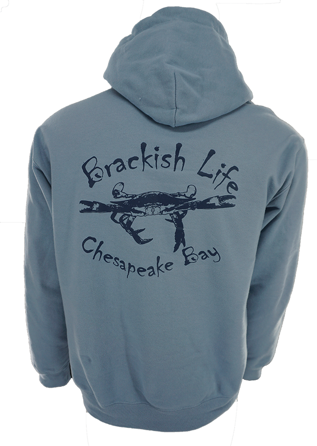 Navy Font Logo with Slogan Hoodie