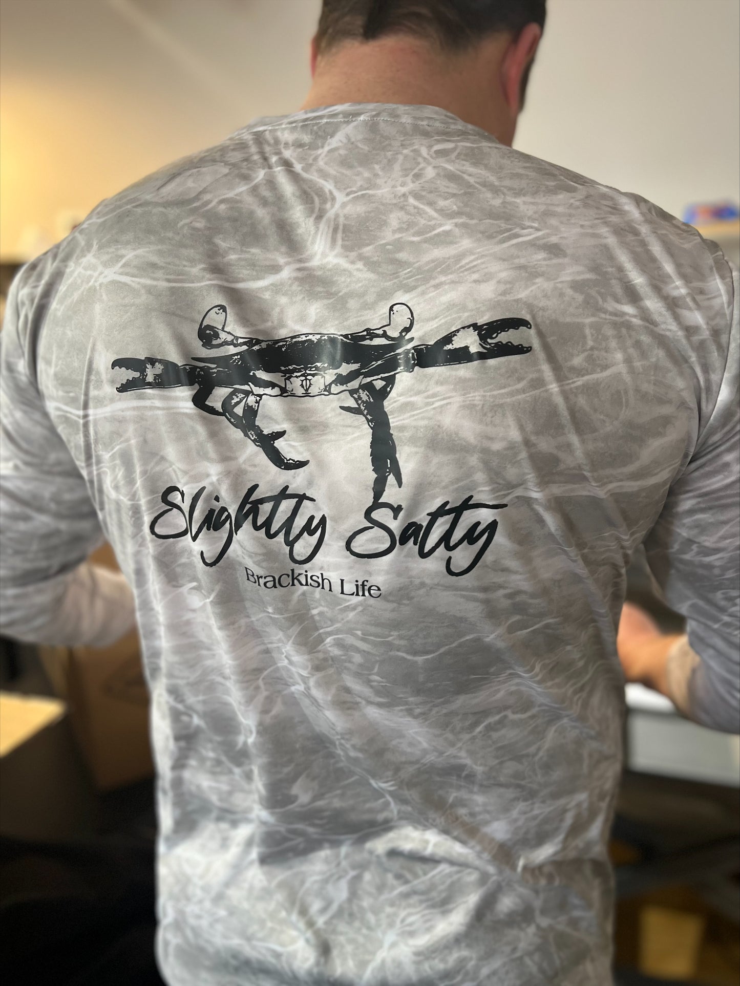 Bonefish Slightly Salty Crab Performance Long Sleeve Crew