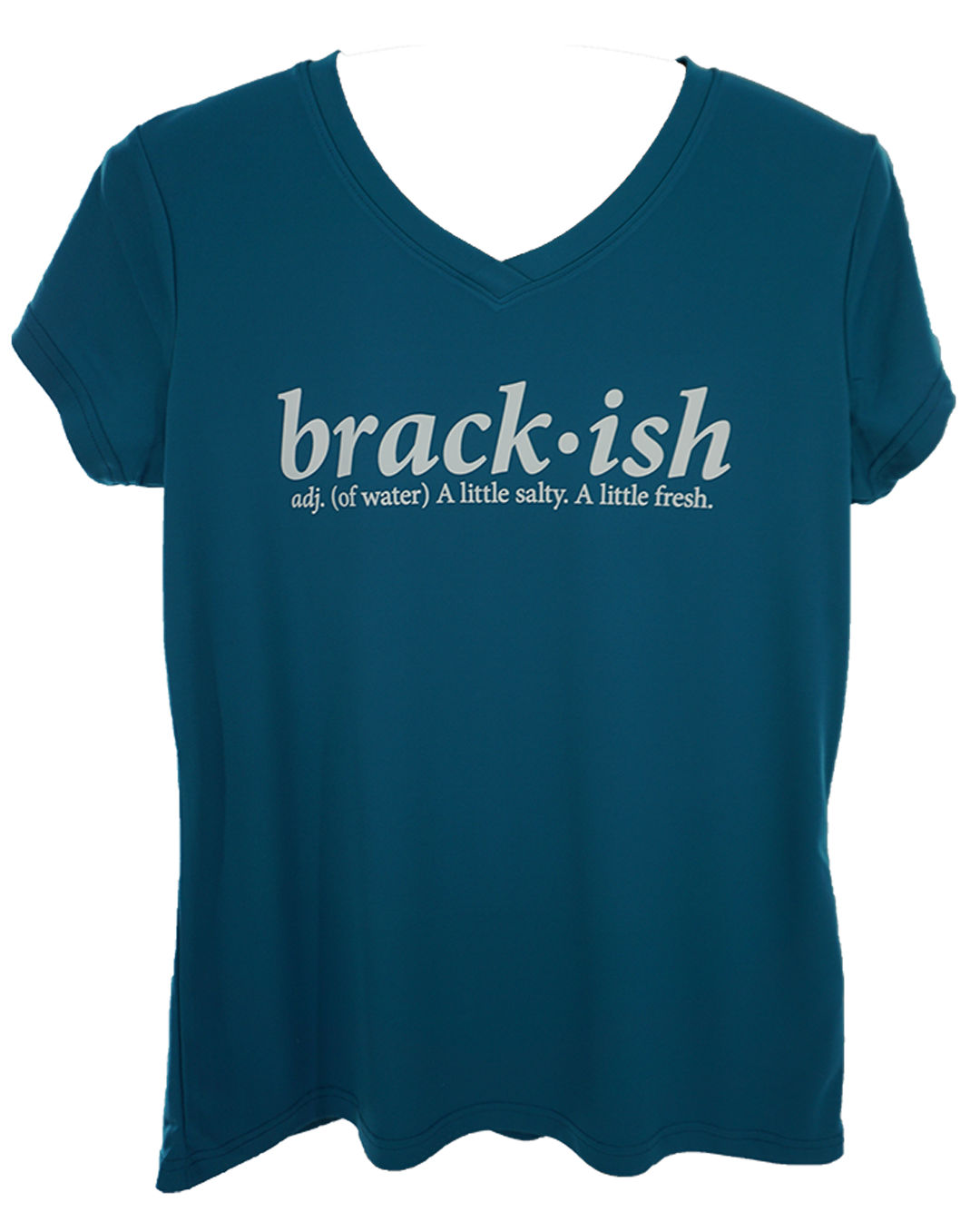 Teal Ladies Performance Short Sleeve V Neck