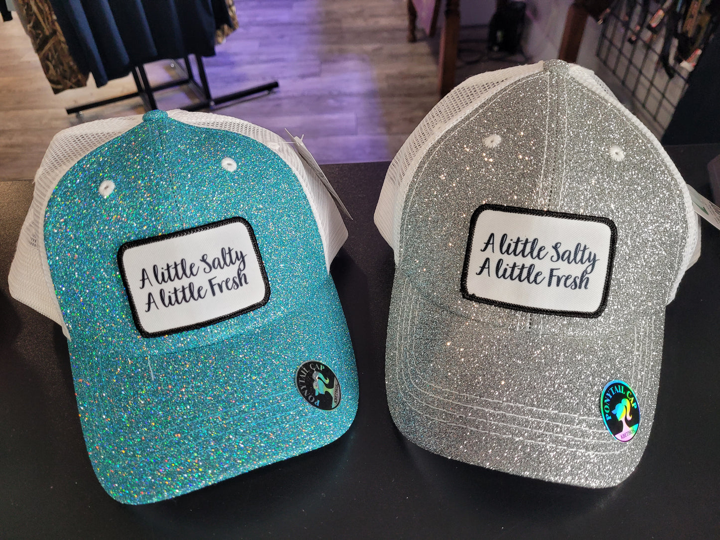 Glitter A Little Salty, A Little Fresh Ponytail Hat