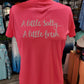Ladies Pink Performance White Logo Short Sleeve V-Neck