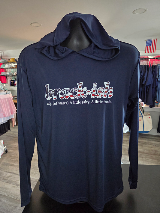 250 Navy Performance Long Sleeve UV Hoodie