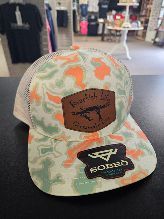 The Waterwood Collection Trucker with Leather Crab Patch