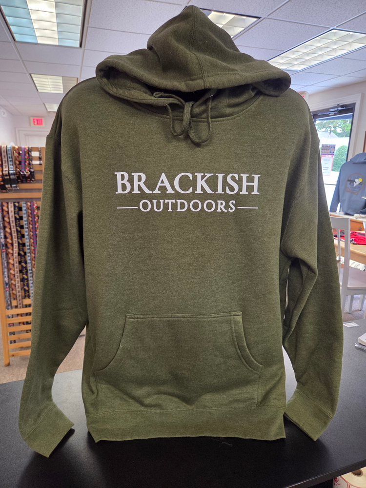 8.5 Oz Heather Military Green Cotton Poly Hoodie with Our Geese Logo