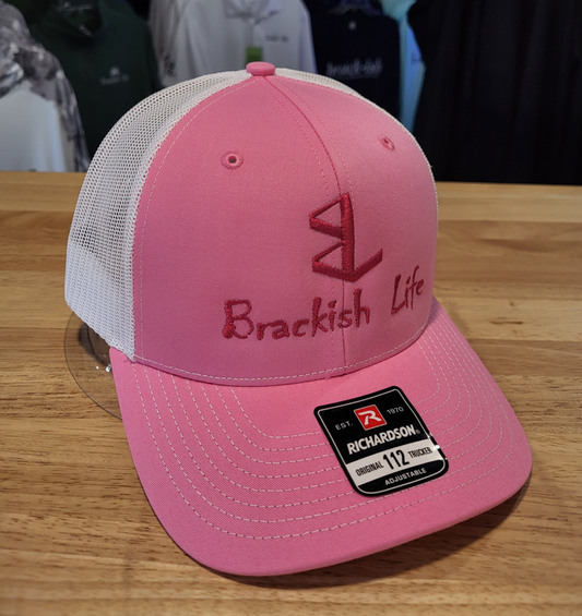 New Logo Brackish Life Pink Trucker