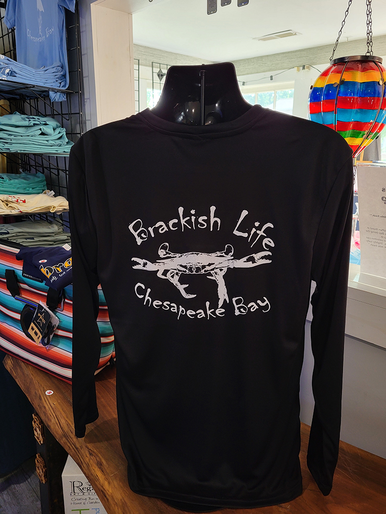 Black Long Sleeve Crew with MD Logo