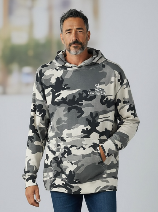 10 oz. Heavyweight Snow Camo Hoodie