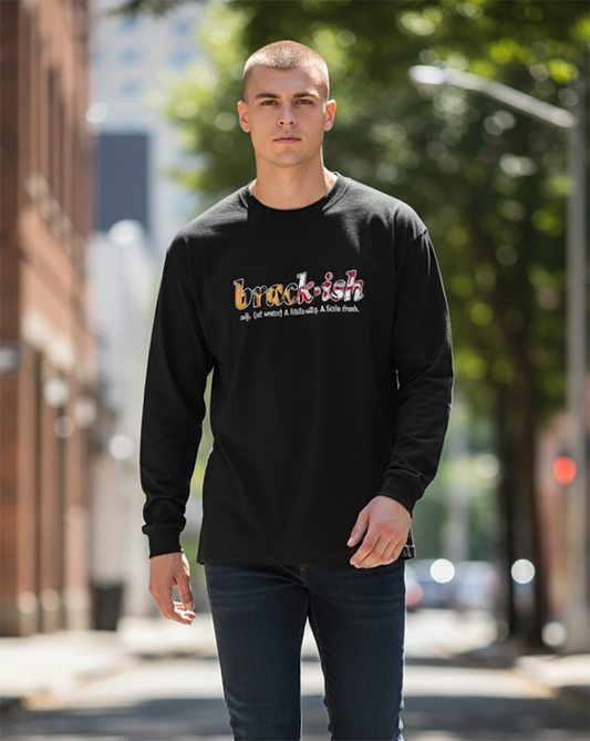Black Long Sleeve T-Shirt with Maryland Logo