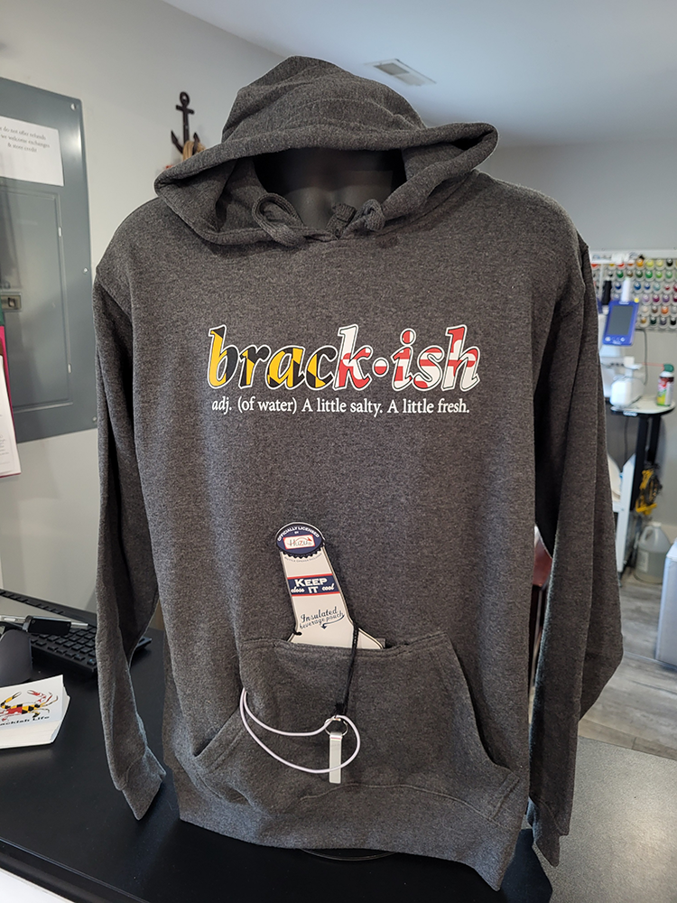Charcoal Tailgate Hoodie with Neoprene Beverage Holder