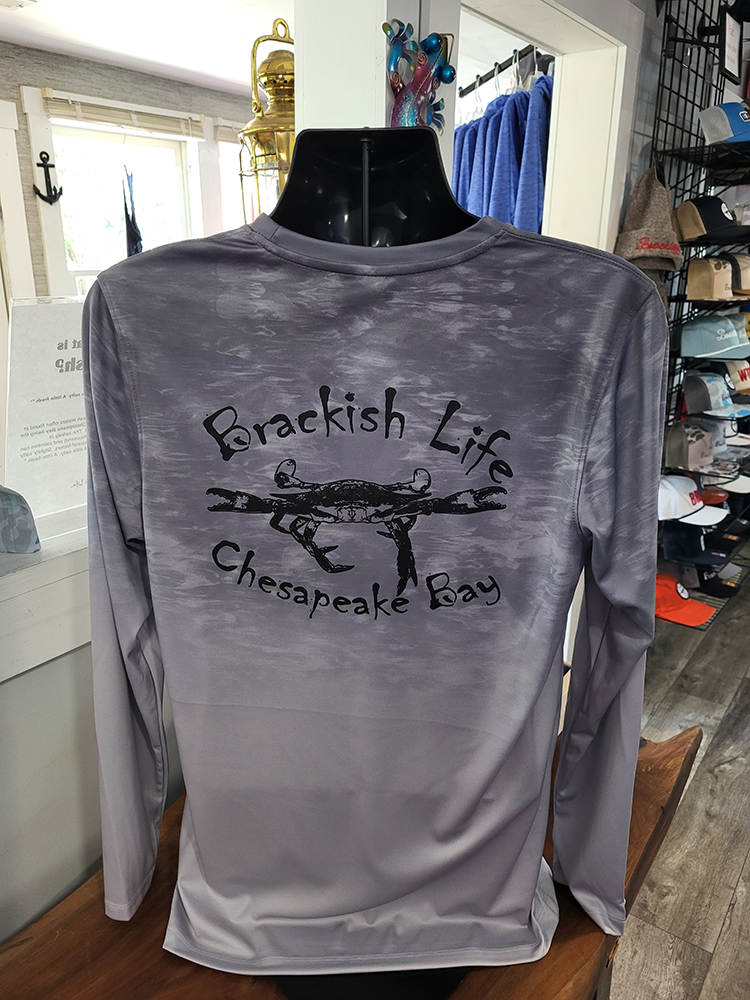Charcoal Fade Performance Long Sleeve Crew