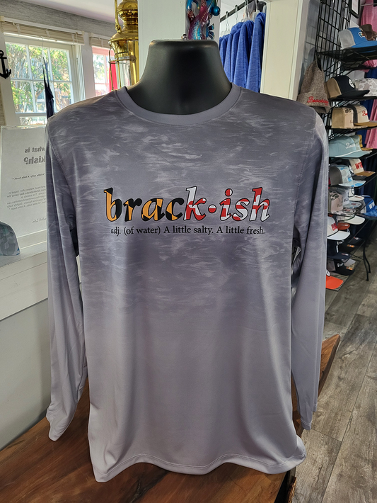 Charcoal Fade Performance Long Sleeve Crew