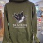8.5 Oz Heather Military Green Cotton Poly Hoodie with Our Geese Logo