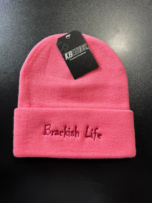 Coral Embroidered Beanie