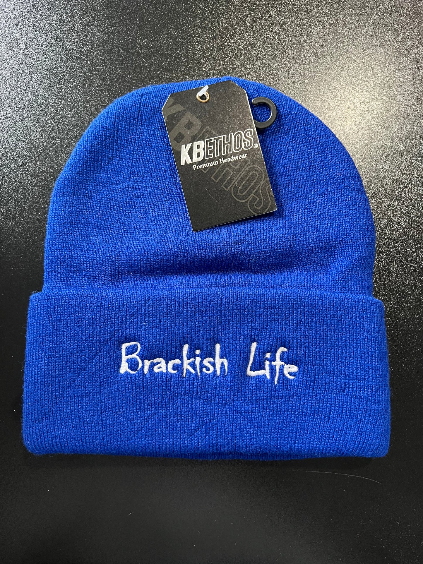 Royal Blue Embroidered Beanie
