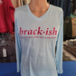 Ice Blue Ladies Performance Long Sleeve V-Neck with Pink Brackish Definition