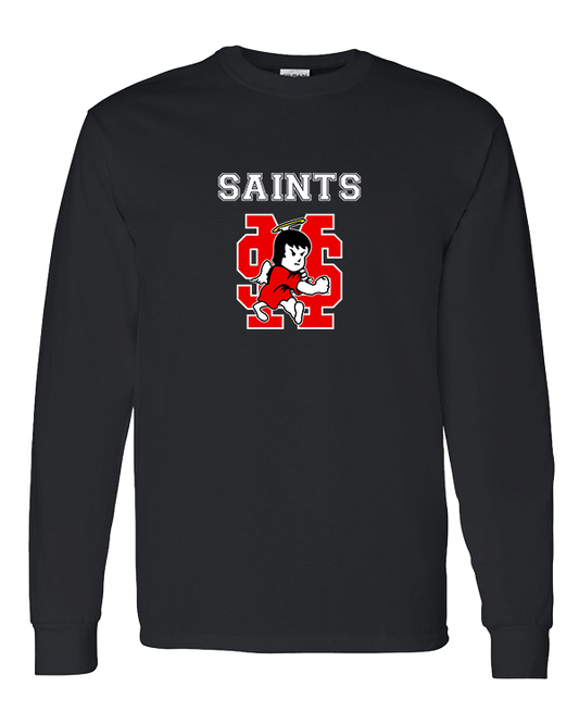 Saints Black Long Sleeve T-Shirt