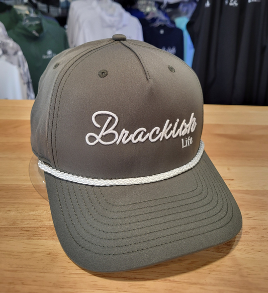 Brackish Life Script Loden Rope Hat