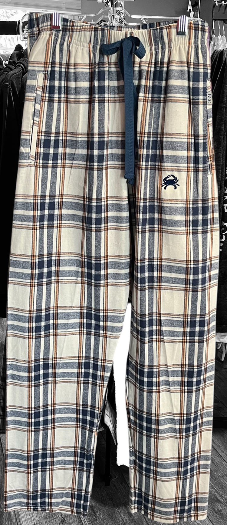 Navy Crabby Flannel Pants