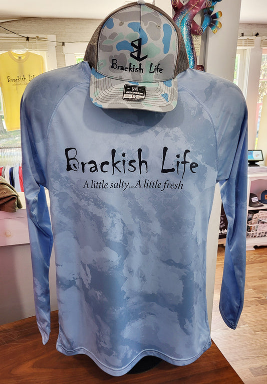 Blue Water Camo Performance Long Sleeve Crew