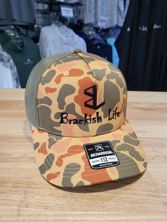 New Logo Brackish Life Duck Camo/Loden Hat