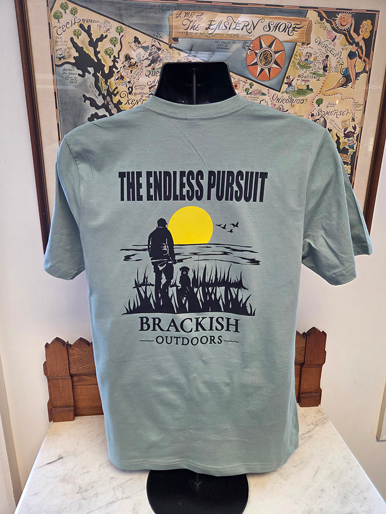 Dusty Green T-shirt with Our Outdoors Endless Pursuit Logo