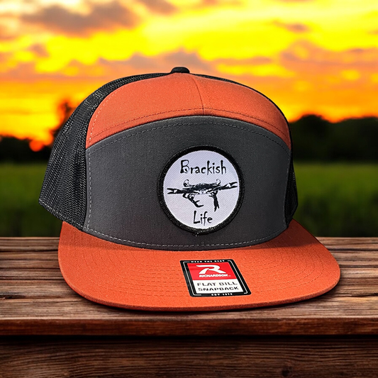 Orange & Black Flat Bill Hat