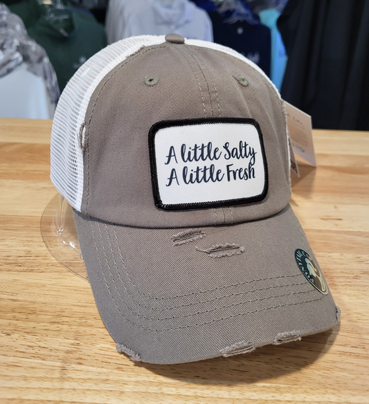 Grey A Little Salty, A Little Fresh Ponytail Hat
