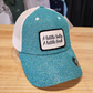 Aqua Glitter A Little Salty, A Little Fresh Ponytail Hat