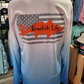 Turquoise Fade Performance Long Sleeve Crew