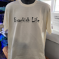 Vanilla Cotton T-Shirt with Ports of the Peake Logo
