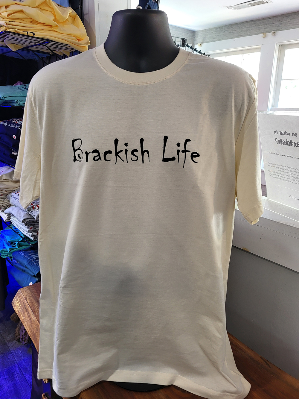 Vanilla Cotton T-Shirt with Ports of the Peake Logo
