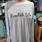 Ice Blue Ports of the Peake Performance Long Sleeve Crew