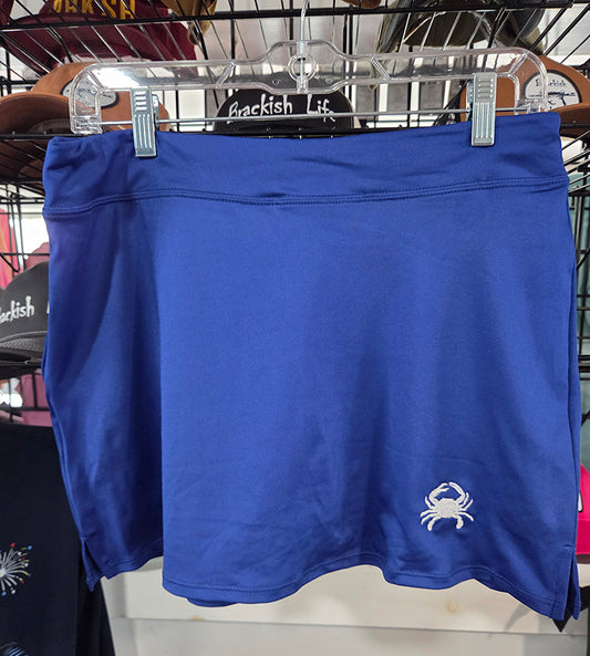 Royal Embroidered Crab Skort
