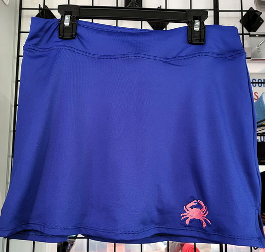 Royal Embroidered Crab Skort