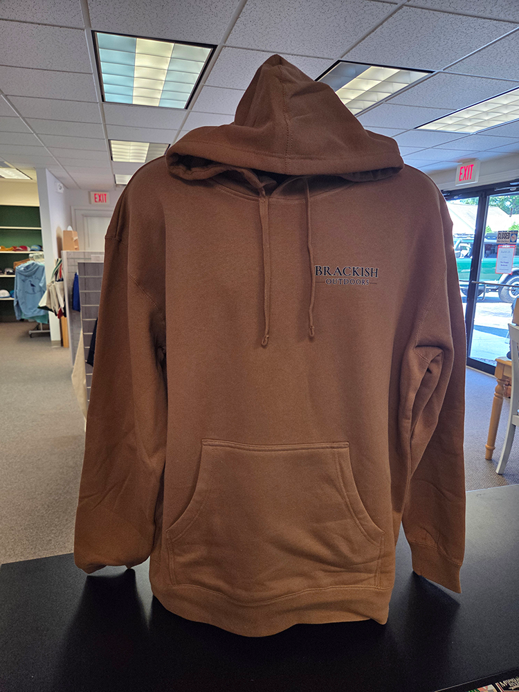 8.5 Oz Saddle Cotton Poly Hoodie with Our Fowl Language Logo
